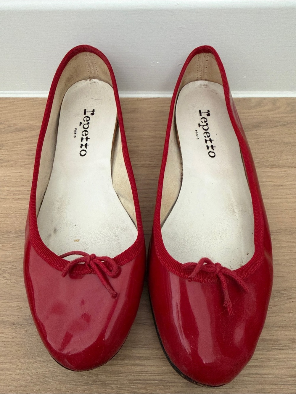 Repetto Red Patent Leather Ballet Flats Cendrillon
